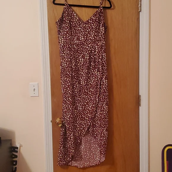 Wine red leopard dress - Picture 3 of 7